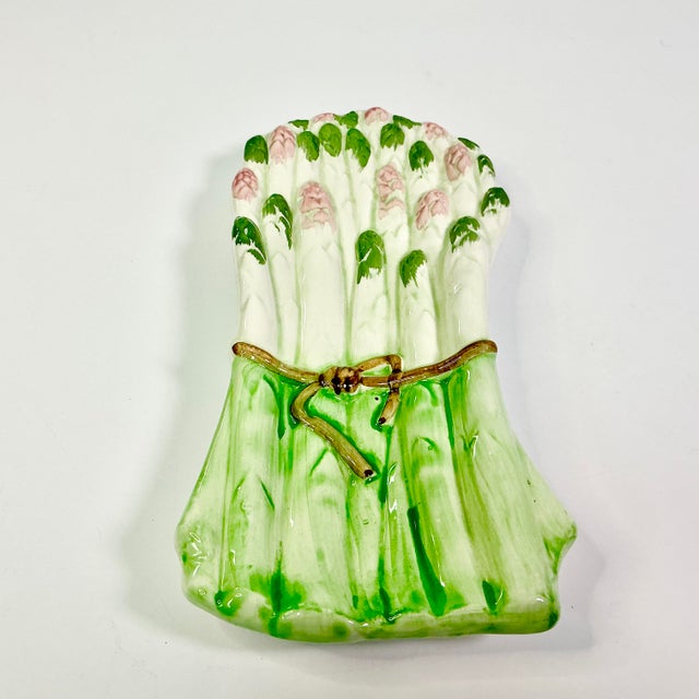Hollywood Regency 1980s Vintage Hollywood Regency Boho Chic Asparagus Spoon Rest. For Sale - Image 3 of 11