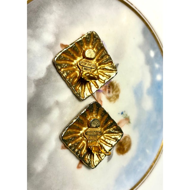 Vintage Earrings Clips by Jean Patou, 1980s, Set of 2 For Sale - Image 7 of 13