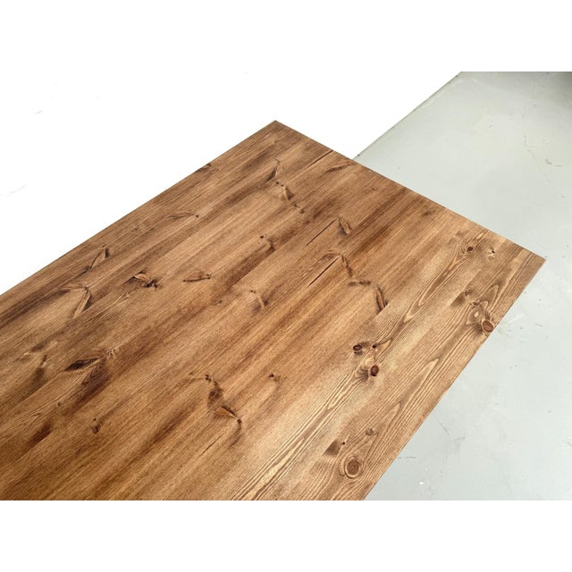 Vintage Farmhouse Table in Beech and Pine, 1950s For Sale - Image 9 of 18
