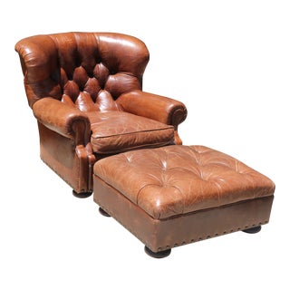 Ralph Lauren "Writer" Chair and Ottoman For Sale