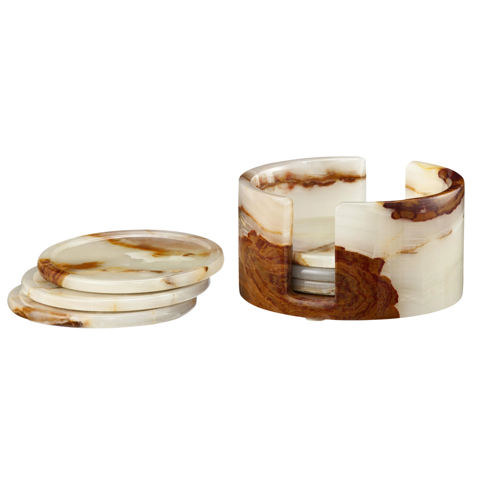 Light Green Onyx Coaster Set - Set of 6
