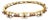 Late 20th Century Ruby & Pearls 14k Yellow Gold Bangle Bracelet For Sale