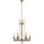 Traditional Joe Nye for Visual Comfort Signature Regency Medium Chandelier in Hand-Rubbed Antique Brass with Seeded Glass For Sale - Image 3 of 4