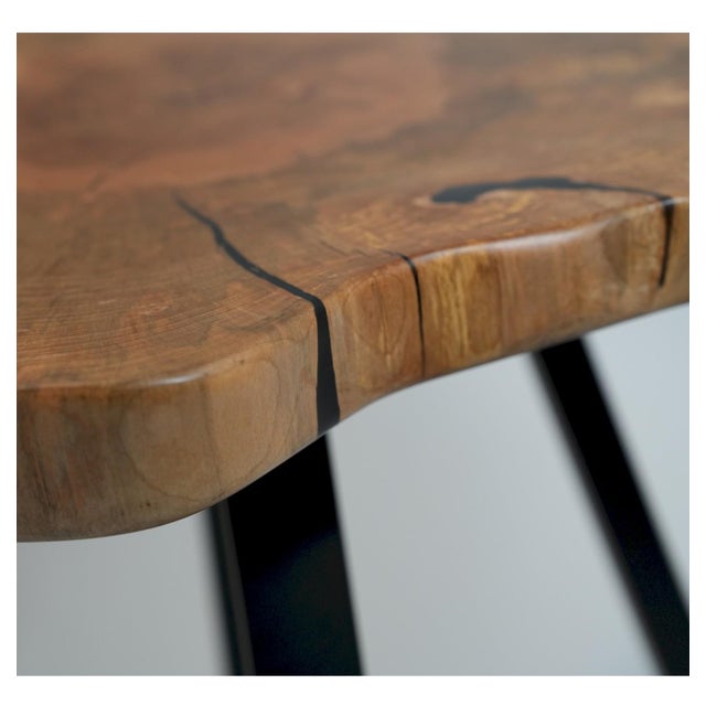 Wood Slanted Table No. 2 – Organic Modern Coffee Table in Spalted Maple For Sale - Image 7 of 10