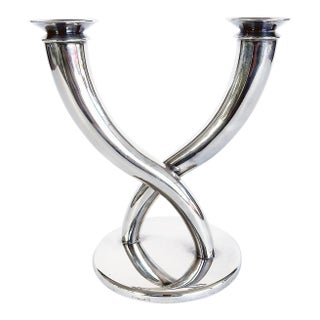 1950s Gio Ponti "Cornucopia" Candelabra for Christophle France, Signed For Sale