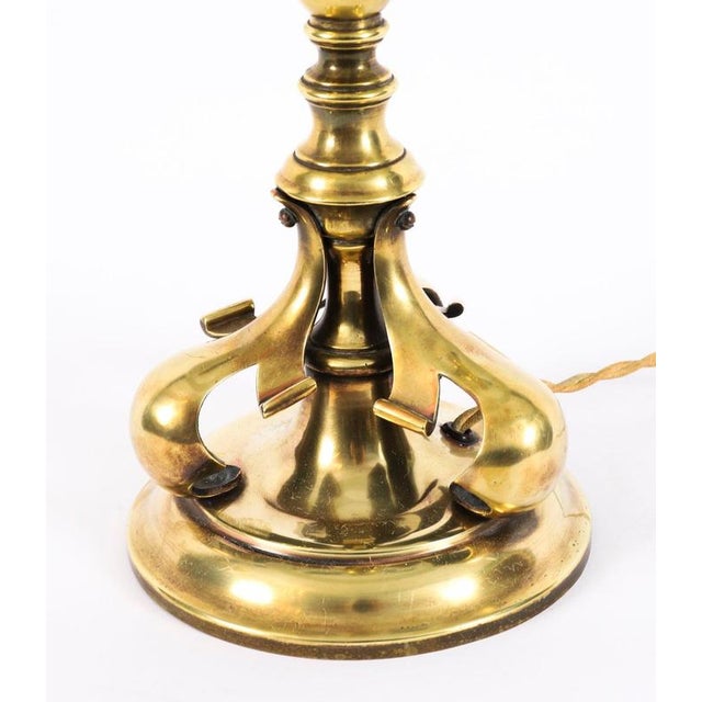 Antique French Art Nouveau Ormolu Table Lamp, Late 19th Century For Sale - Image 13 of 18