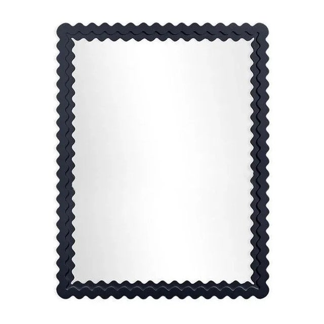 Contemporary Fleur Home Carnival Chaos Rectangle Mirror in Hale Navy, 30x40 For Sale - Image 3 of 3