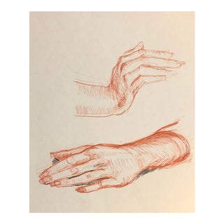 1984 Hand Figure Study Drawing For Sale
