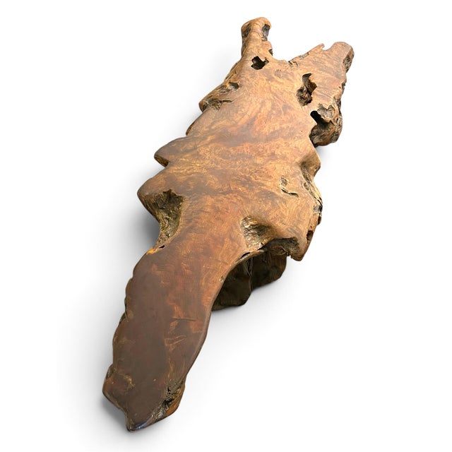 1970s Mid Century Modern Burlwood Organic Sculptural Coffee Table For Sale - Image 4 of 7