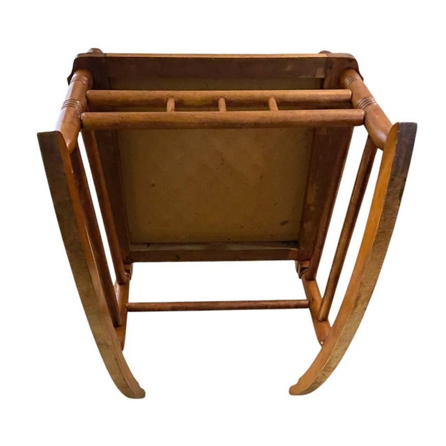 Antique Ladder-Back or Spindle-Back Rocking Chair For Sale - Image 9 of 10