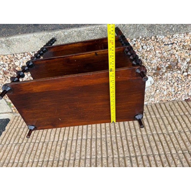 Early 20th Century Antique Solid Wood Spindle Three Tier Etagere For Sale - Image 5 of 9