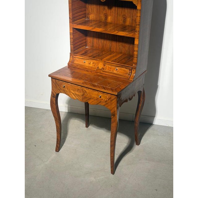 Antique English Marquetry Secretary For Sale - Image 5 of 13