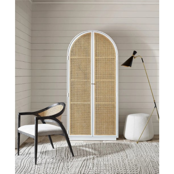 Universal Furniture Modern Arched Storage Cabinet With Cane Front by Universal Furniture For Sale - Image 4 of 6