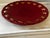 Mid-Century Modern Large Model No. 4162 Openwork Platter in Ruby ​​Red Glazed Earthenware with Gilt Highlights Blanche Letalle for Saint-Clément, 1950s For Sale - Image 3 of 9