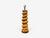 1960s American Modern, Large Table Lamp, Orange Ceramic, Walnut For Sale In New York - Image 6 of 9
