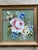Vintage Floral Oil Painting in Wood Frame For Sale - Image 9 of 13