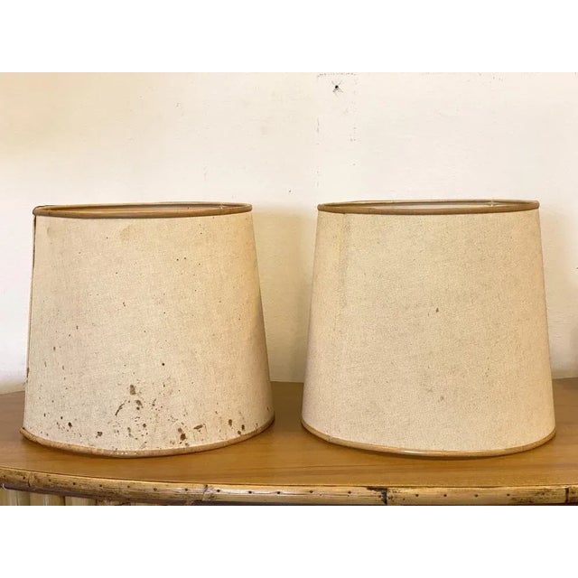 Gold Wicker Table Lamps, 1970s, Set of 2 For Sale - Image 8 of 10