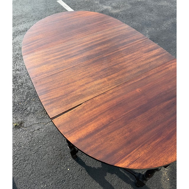 Brown Antique Elite Furniture Co Mahogany Gate Leg Drop Leaf Expandable Table For Sale - Image 8 of 16