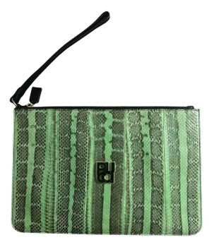 A 21st Century Green Print Python Belt Bag by Emilio Pucci