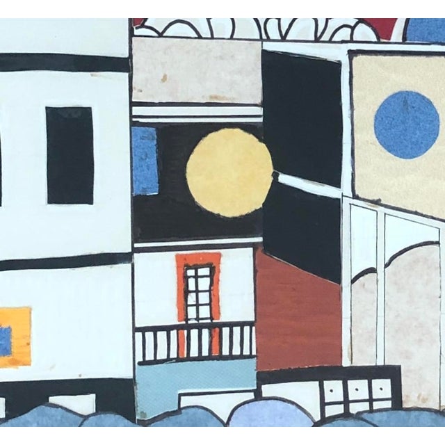 1980s RPJ, Architecture, 1987, Collage & Mixed Media on Paper, Framed For Sale - Image 5 of 9