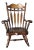 1970 Virginia House Gold Stenciled Colonial Rocking Chair For Sale
