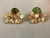 Vintage Floral Enamel and Rhinestone Clip on Earrings - 2 Pieces For Sale - Image 6 of 7