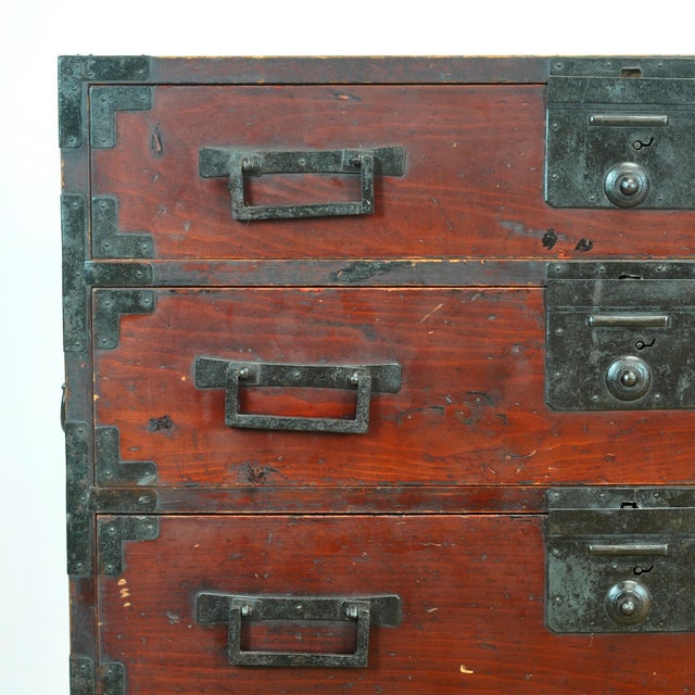 Japanese Tansu Chest of Drawers, 1890 For Sale - Image 11 of 17