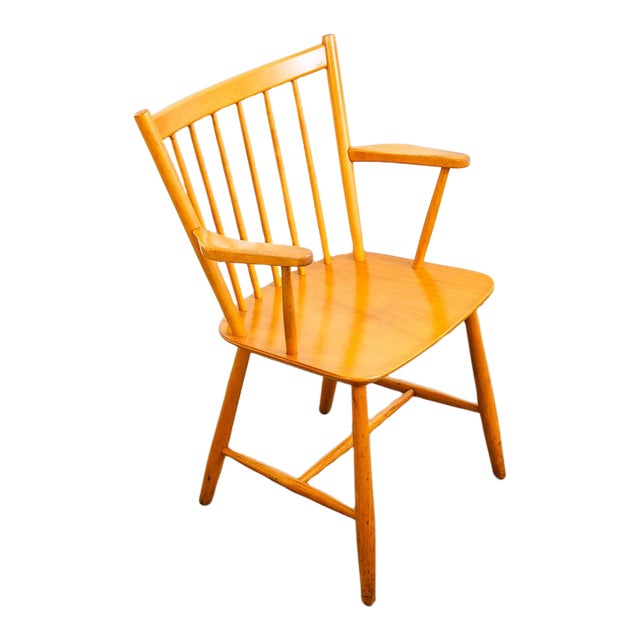 Mid 20th Century Danish Modern Side Chair Armchair Wood FDB J42 Borge Mogensen MCM For Sale