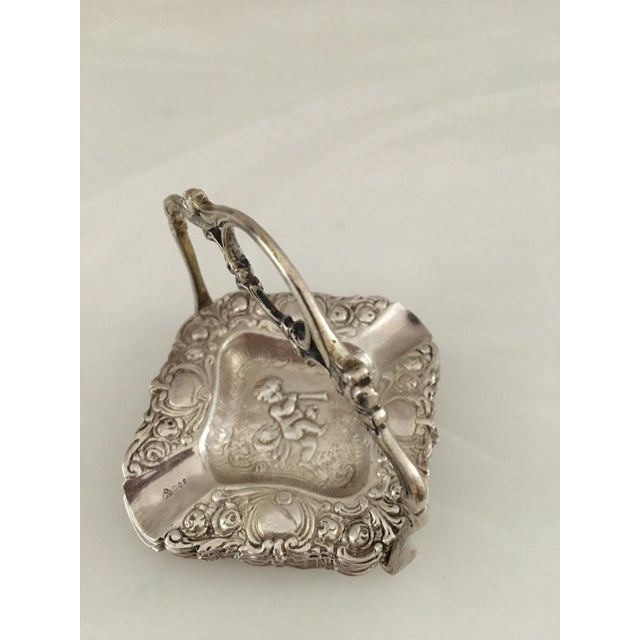 Gorgeous Vintage 800 silver stacking cherub ashtrays in it own stand. Made in Germany Circa 1940’s Repouss’e cherub...