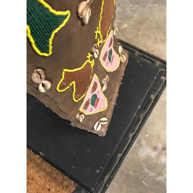 Sienna Tribal African Beaded Mask For Sale - Image 8 of 8