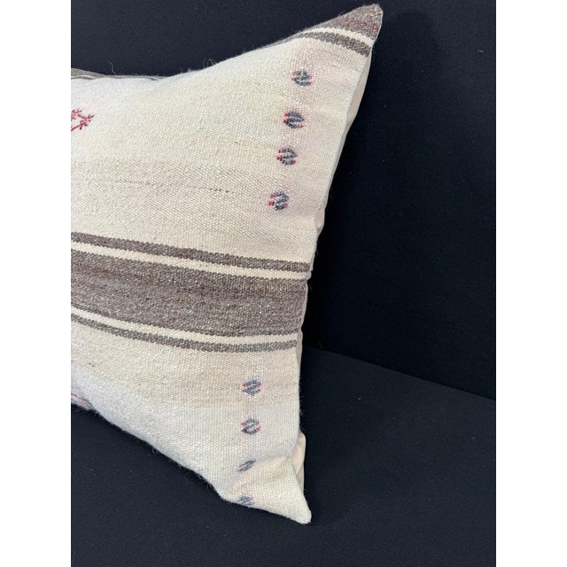 Contemporary Turkish Hemp Pillow Cushion Natural Beige Brown Pillow Cushion Cover 24x24 For Sale - Image 3 of 4