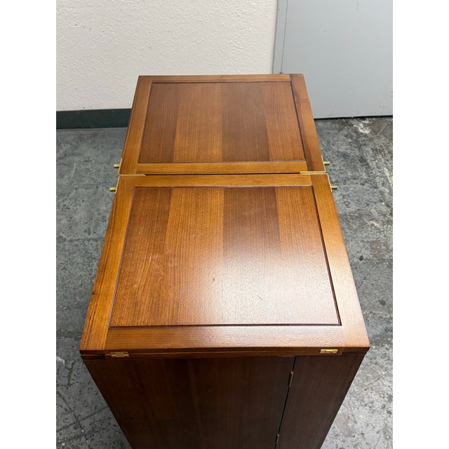 Wood Crate & Barrel Maxine Bar Cabinet For Sale - Image 7 of 12
