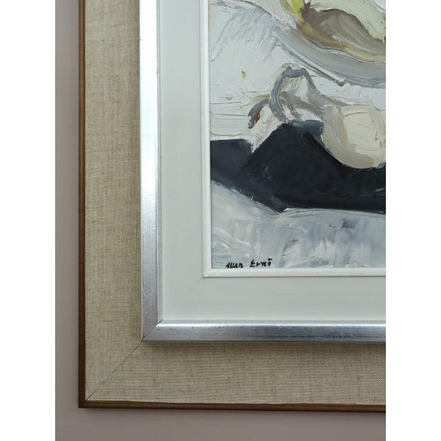 Mid-Century Modern 'Tabletop Forms' Swedish Original Still Life Oil Painting, Framed For Sale - Image 6 of 11