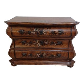1990s Ethan Allen Legacy French Country Bombay Server Console Dresser Paint Decorated For Sale