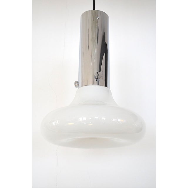 Mushroom Hanging Lamp from Glashütte Limburg, 1960s For Sale - Image 4 of 10