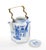 19th Century Antique Oversized Blue and White Chinoiserie Porcelain Tea or Coffee Pot For Sale - Image 5 of 10
