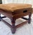 American Ethan Allan Heirloom Collection Leather and Solid Wood in Nutmeg Finish Footstool For Sale - Image 3 of 13