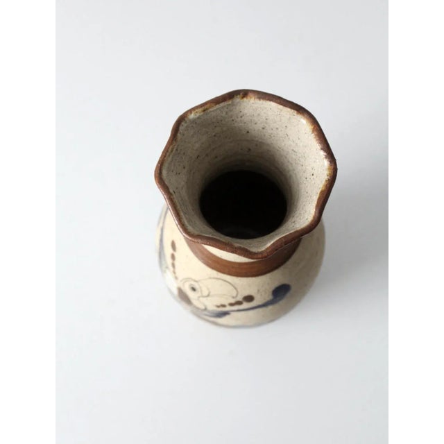 Beige Vintage Tonala Vase For Sale - Image 8 of 10