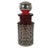 Traditional Antique American Sterling Silver & Cranberry Glass 114 Perfume Vanity Bottle 58g For Sale - Image 3 of 12