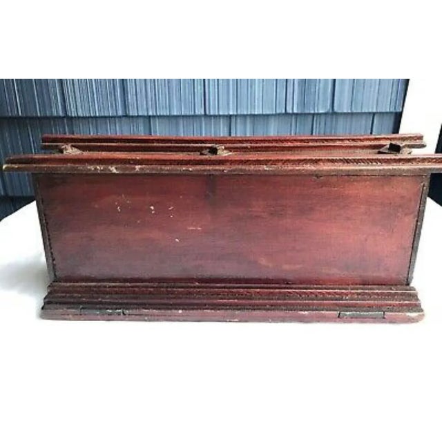 Vintage Early 20th Century Tramp Art Wall Pocket Candle Box For Sale - Image 10 of 12