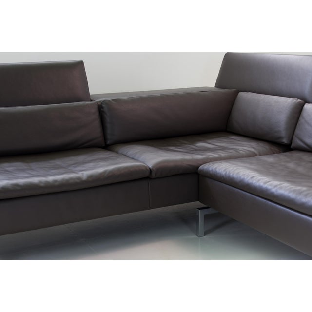 Brown Shiva Corner Lounge Sofa in Leather Jean-Pierre Audebert for Jori, 2010s, Set of 2 For Sale - Image 8 of 14