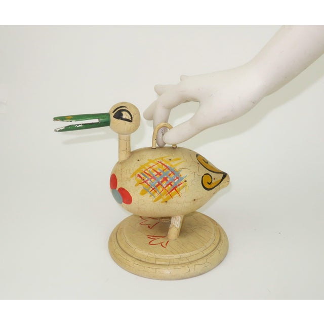 Robinhood Ware Folk Art Wood Duck Toothpick Holder Server, c.1930 For Sale - Image 12 of 13