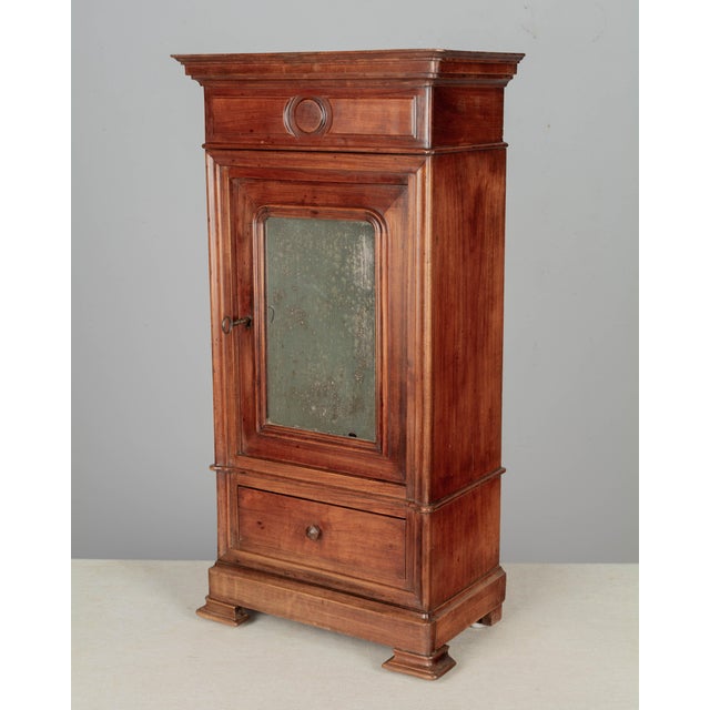 Wood 19th Century French Louis Philippe Style Wall Cabinet For Sale - Image 7 of 8
