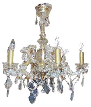 Vintage Crystal Glass Chandelier