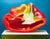 Red Bell II by Thane Gorek | Oil on board Still life of a sliced red bell pepper For Sale