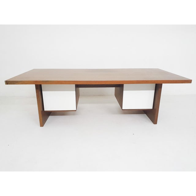 1960s Large Wenge Desk attributed to 't Spectrum, Netherlands, 1960s For Sale - Image 5 of 18