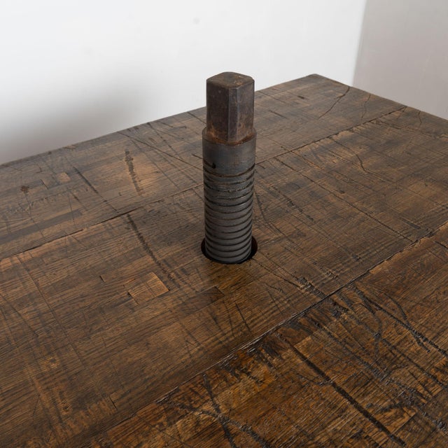 20th Century Standing Bar Wine Tasting Table With Wine Press Base For Sale - Image 9 of 18