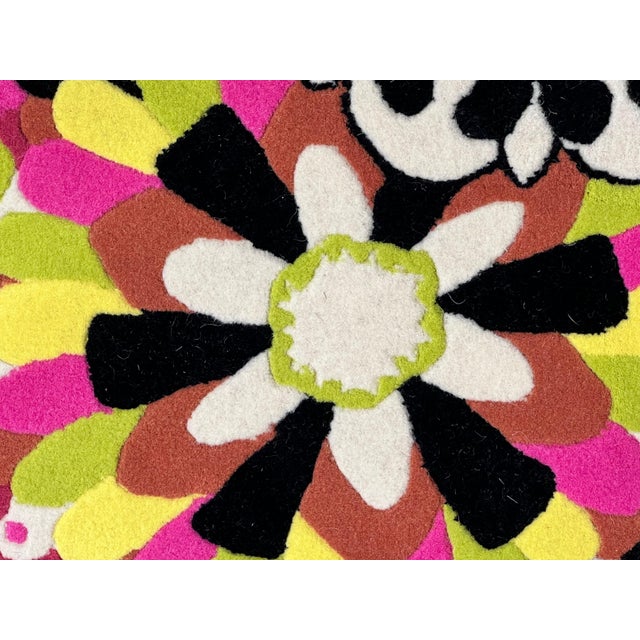 20th Century Casa Circle Multicolor Floral Rug from Missoni, 1983 For Sale - Image 9 of 11