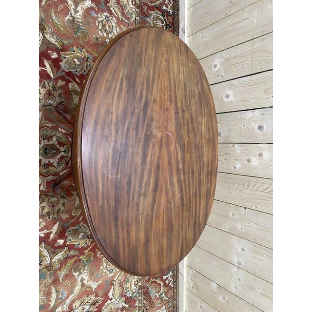 Napoleon III Violin-Shaped Walnut Pedestal Table For Sale - Image 3 of 6