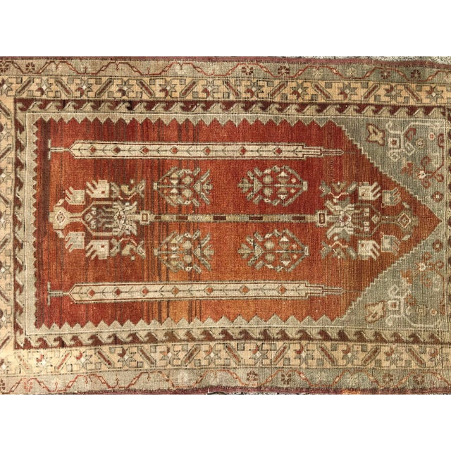 Textile 1960s Oushak Traditional Handmade Rug For Sale - Image 7 of 11